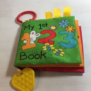 Playtex Baby My 1st Book 1 2 3 Teether Multicolored Makes Cellophane Noise